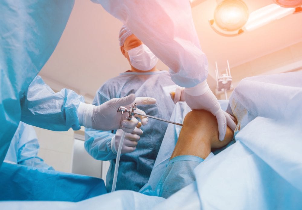 Illustrative arthroscopic knee treatment from the practice website